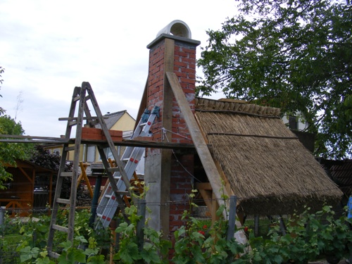 Delysa zsúpfedeles kemencéjének építése 13