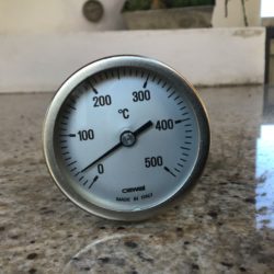 Beépíthető hőmérő védő csővel - 20 cm