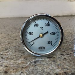 Beépíthető hőmérő védő csővel - 40 cm