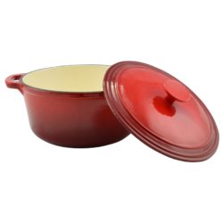 Zománcozott öntöttvas lábas