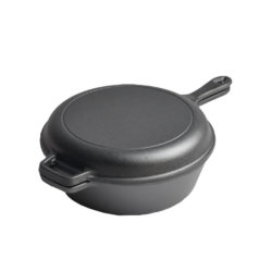 Öntöttvas serpenyő fedővel